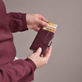 Pasjeshouder Plus Croco Bordeaux