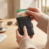 Porte-cartes Plus Croco Noir