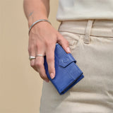 Pasjeshouder Plus Croco Blauw