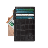 Mini Wallet Lite Croco Zwart