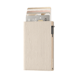 Porte-cartes Slim Ripple Écru
