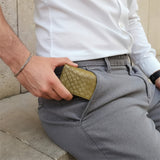 Pasjeshouder Slim Woven Groen