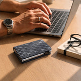Porte-cartes Slim Panel Bleu